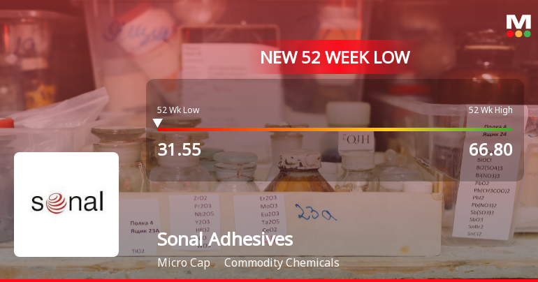 Sonal Adhesives Ltd Falls to 52-Week Low of Rs 30.4 as Sell-Off Deepens
