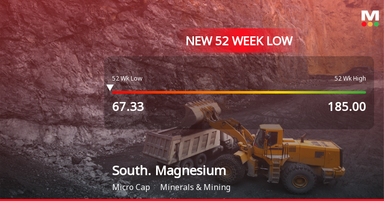 Five Consecutive Losses Push Southern Magnesium & Chemicals Ltd to a New 52-Week Low