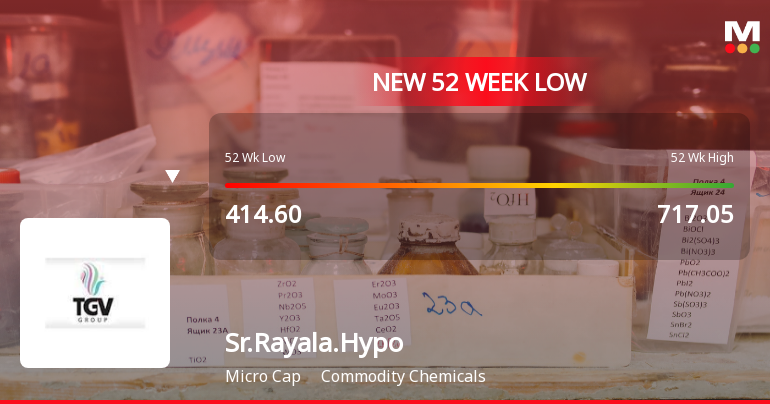 Sree Rayalaseema Hi-Strength Hypo Ltd Falls to 52-Week Low of Rs 399 as Sell-Off Deepens