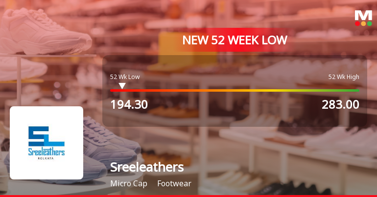 Sreeleathers Ltd. Stock Falls to 52-Week Low Amidst Continued Underperformance