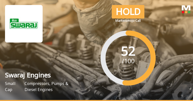 Swaraj Engines Ltd is Rated Hold by MarketsMOJO