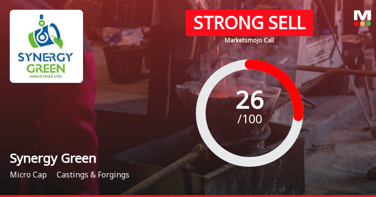 Synergy Green Industries Ltd is Rated Strong Sell