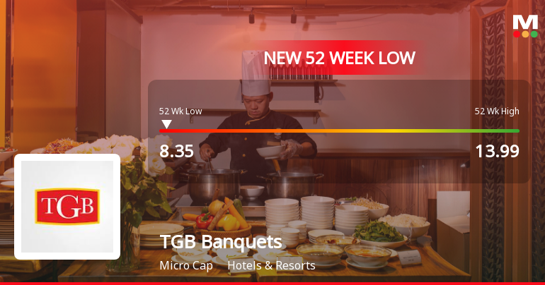 TGB Banquets & Hotels Ltd Falls to 52-Week Low of Rs 8.05 as Sell-Off Deepens