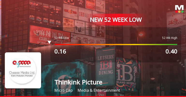 Thinkink Picturez Ltd Falls to 52-Week Low of Rs 0.15 as Sell-Off Deepens