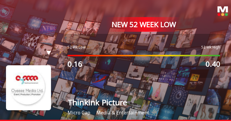 Thinkink Picturez Ltd Falls to 52-Week Low of Rs 0.12 as Sell-Off Deepens