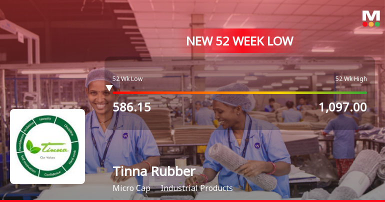 Tinna Rubber & Infrastructure Ltd Falls to 52-Week Low of Rs 583.05 as Sell-Off Deepens