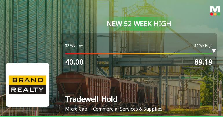 Broad-Based Technical Strength Lifts Tradewell Holdings Ltd to 52-Week High of Rs 89.46