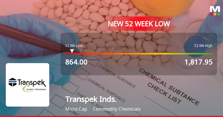 Transpek Industry Ltd Falls to 52-Week Low Amid Continued Downtrend