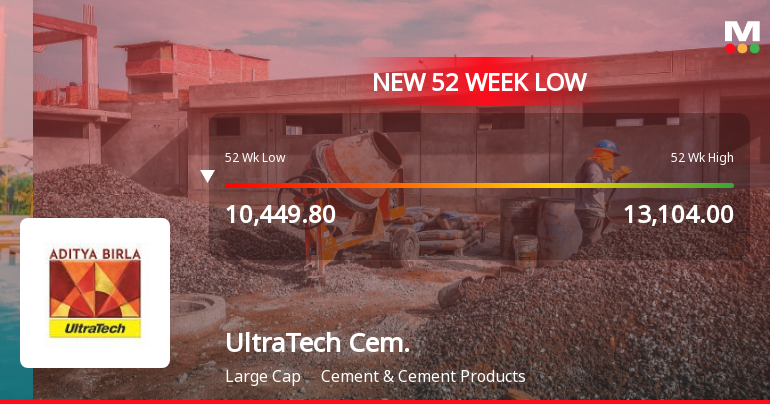 Markets Rally, But UltraTech Cement Ltd Sinks to 52-Week Low in Stock-Specific Sell-Off