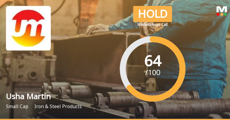 Usha Martin Ltd is Rated Hold by MarketsMOJO