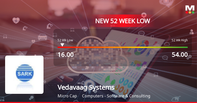 Vedavaag Systems Ltd. Stock Hits 52-Week Low at Rs.16