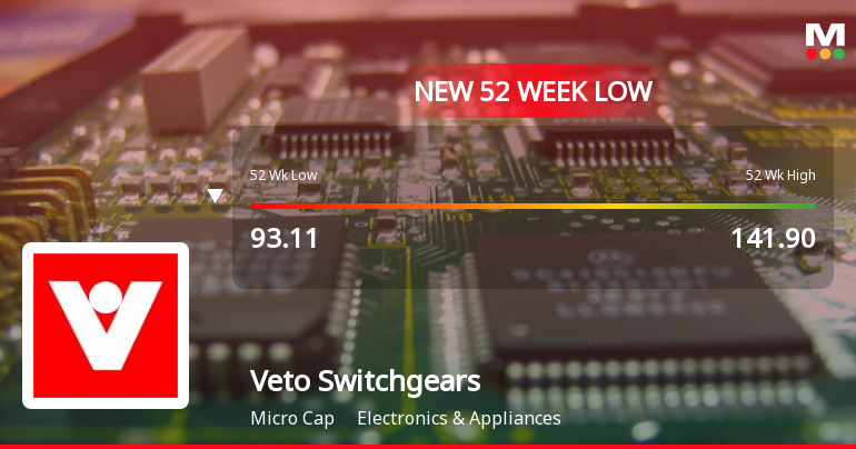 Markets Rally, But Veto Switchgears & Cables Ltd Sinks to 52-Week Low in Stock-Specific Sell-Off