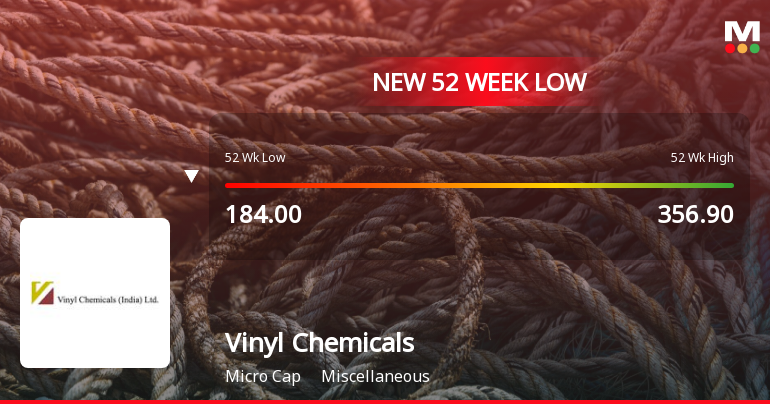 Markets Rally, But Vinyl Chemicals (I) Ltd Sinks to 52-Week Low in Stock-Specific Sell-Off