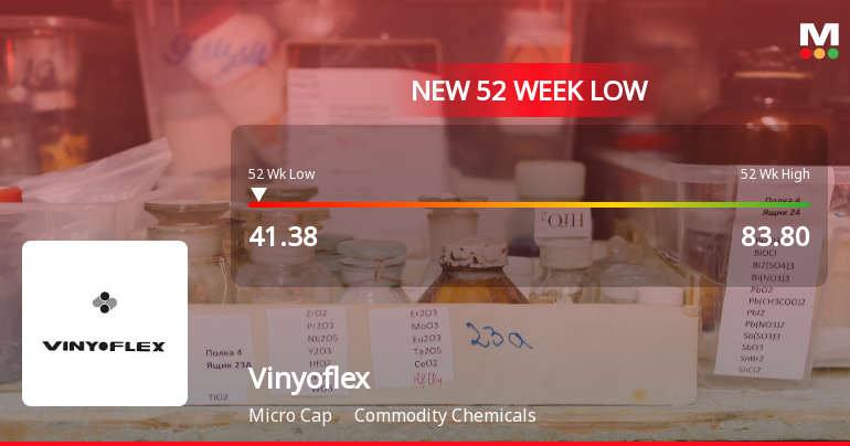 Vinyoflex Ltd Stock Falls to 52-Week Low of Rs.41.38