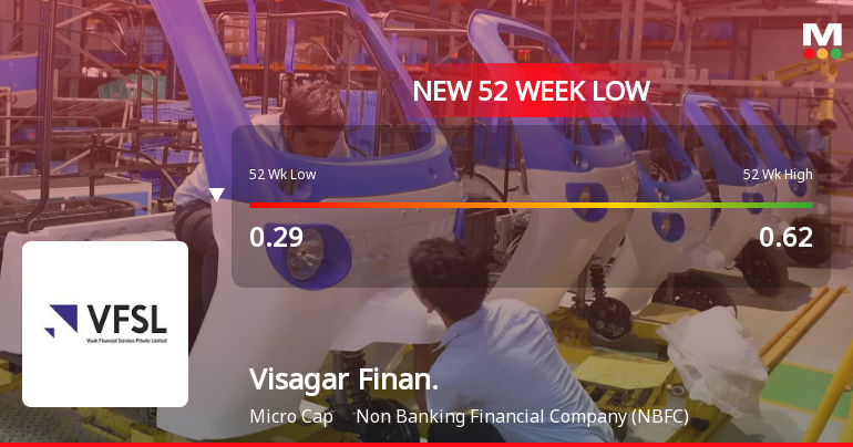 Visagar Financial Services Ltd Falls to 52-Week Low of Rs 0.25 as Sell-Off Deepens