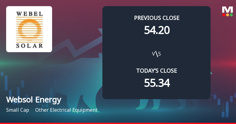 Websol Energy System Ltd Opens with Significant Gap Down Amid Market Concerns