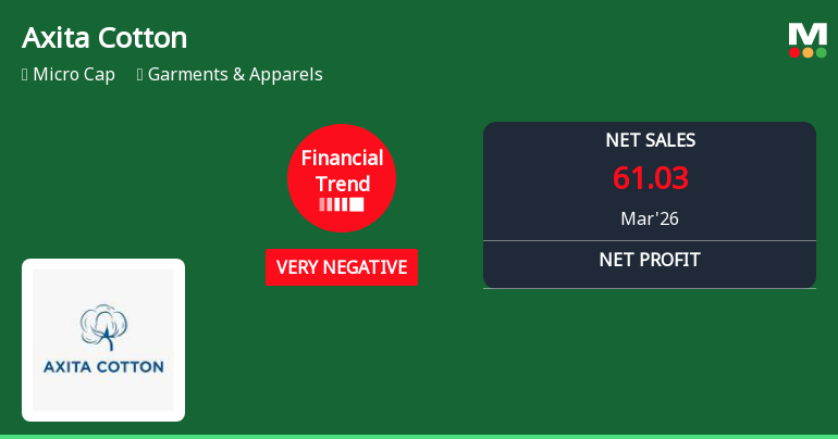 Axita Cotton Ltd Reports Sharp Financial Decline in Q4 Mar 2026 Amid Margin Pressures