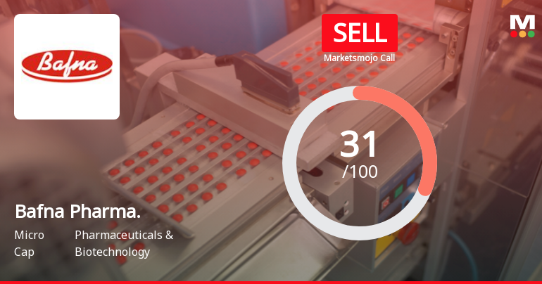 Bafna Pharmaceuticals Ltd Upgraded to Sell on Technical and Valuation Improvements