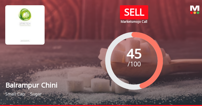 Balrampur Chini Mills Ltd is Rated Sell