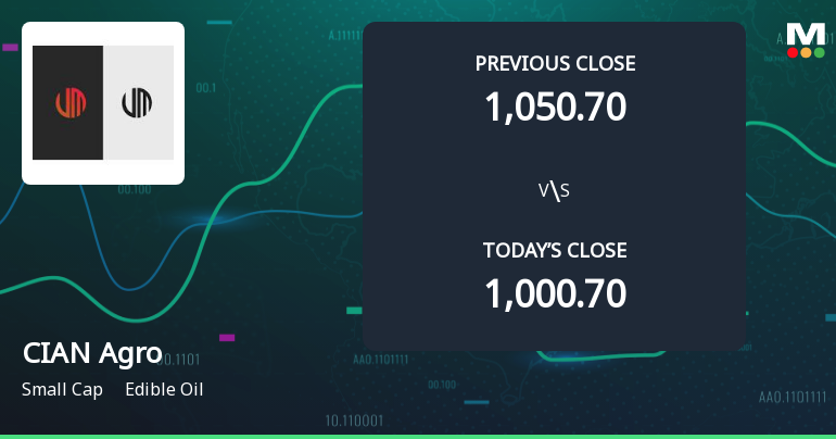 CIAN Agro Industries & Infrastructure Ltd Opens 5% Higher Amid Mixed Technical Signals