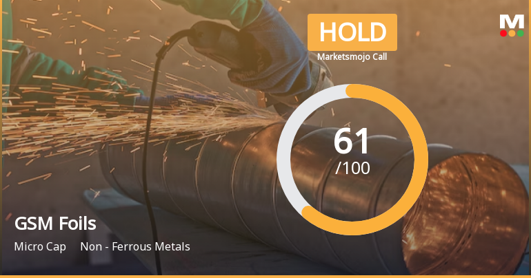 GSM Foils Ltd is Rated Hold by MarketsMOJO