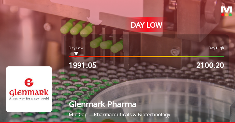Glenmark Pharmaceuticals Ltd. Hits Intraday Low Amid Price Pressure on 2 Apr 2026