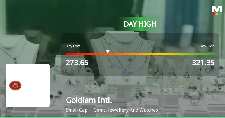 Goldiam International Ltd Surges 7.51% to Day's High of Rs 321.35 — Outperforms Sector by 6.47 Percentage Points
