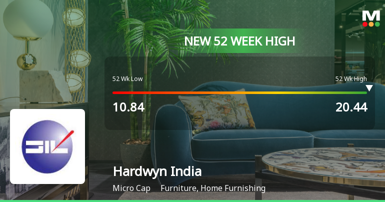 Broad-Based Technical Strength Lifts Hardwyn India Ltd to 52-Week High of Rs 20.95
