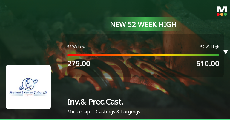 Broad-Based Technical Strength Lifts Investment & Precision Castings Ltd to 52-Week High of Rs 633