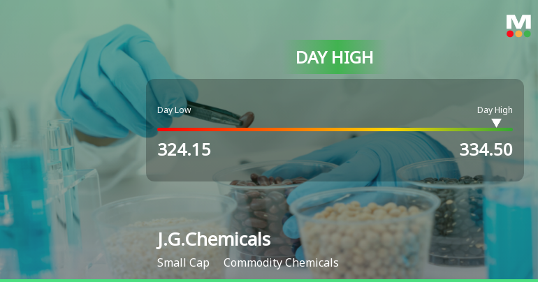J.G.Chemicals Ltd Surges 7.85% to Day's High of Rs 332.9 — Outperforms Sector by 3.24 Percentage Points