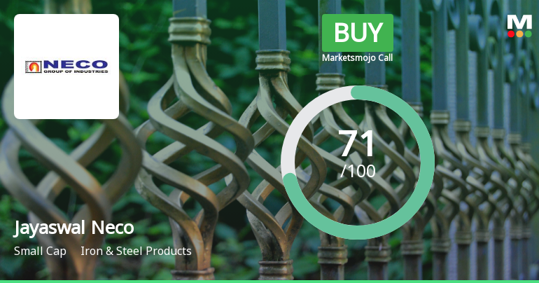 Jayaswal Neco Industries Ltd Upgraded to Buy on Strong Technical and Financial Performance