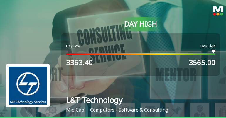 L&T Technology Services Ltd Surges 5.13% to Day's High of Rs 3549 — Outperforms Sector by 3.07 Percentage Points
