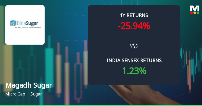 Magadh Sugar & Energy Ltd Shows Mixed Technical Signals Amid Price Momentum Shift
