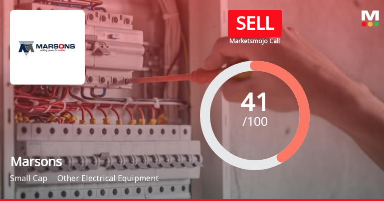 Marsons Ltd is Rated Sell by MarketsMOJO