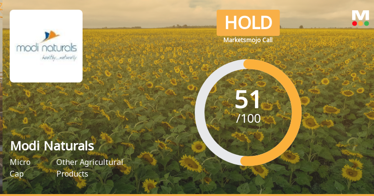 Modi Naturals Ltd Upgraded to Hold as Technicals and Financials Show Improvement