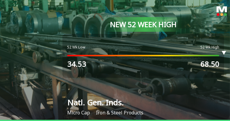 Broad-Based Technical Strength Lifts National General Industries Ltd to 52-Week High of Rs 69.45