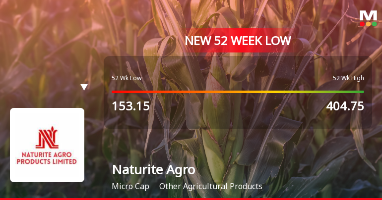 Five Consecutive Losses Push Naturite Agro Products Ltd to a New 52-Week Low
