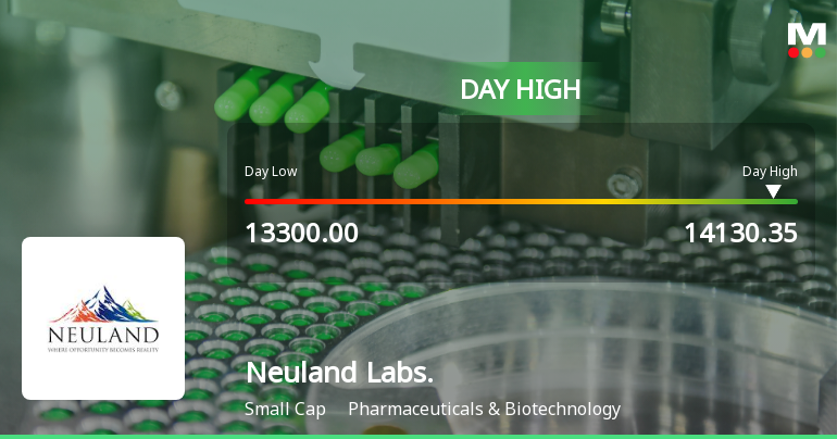Neuland Laboratories Ltd Surges 7.33% to Day's High of Rs 14077.3 — Outperforms Sector by 6.06 Percentage Points
