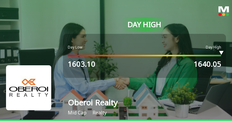 Oberoi Realty Ltd Surges 5.11% to Day's High of Rs 1639.9 — Outperforms Sensex by 1.31 Percentage Points