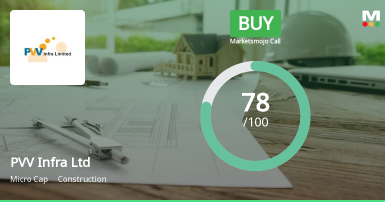 PVV Infra Ltd is Rated Buy by MarketsMOJO