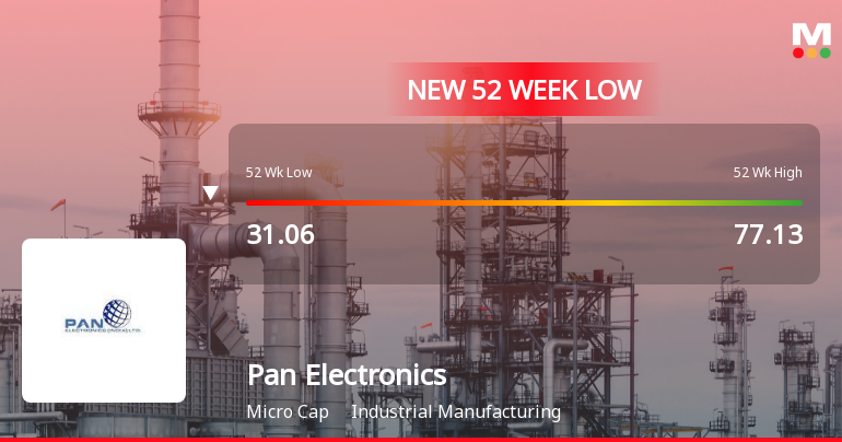 Five Consecutive Losses Push Pan Electronics (India) Ltd to a New 52-Week Low