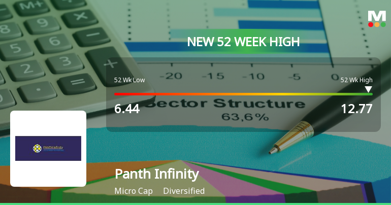 Broad-Based Technical Strength Lifts Panth Infinity Ltd to 52-Week High of Rs 12.79