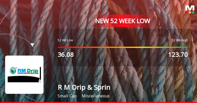 R M Drip & Sprinklers Systems Ltd Falls to 52-Week Low of Rs 18.96 as Sell-Off Deepens
