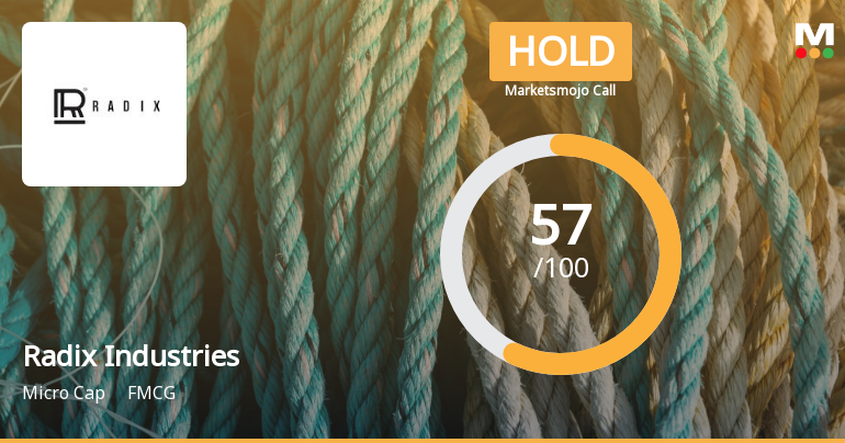 Radix Industries (India) Ltd is Rated Hold by MarketsMOJO