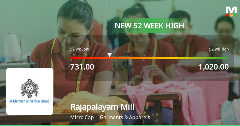 Broad-Based Technical Strength Lifts Rajapalayam Mills Ltd to 52-Week High of Rs 819.95