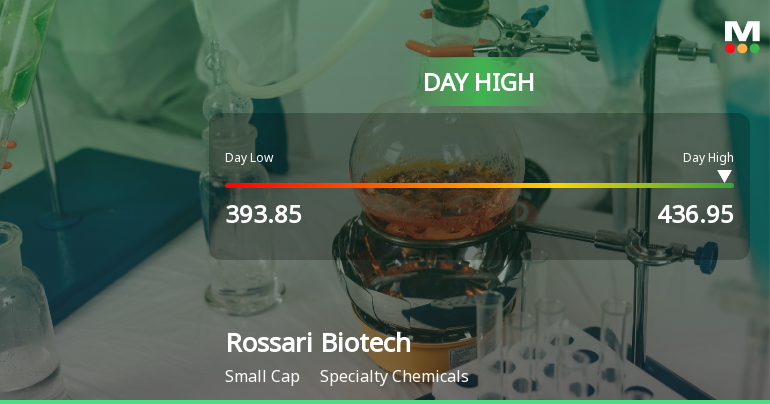 Rossari Biotech Ltd Surges 7.83% to Day's High of Rs 435.1 — Outperforms Sector by 8.28 Percentage Points
