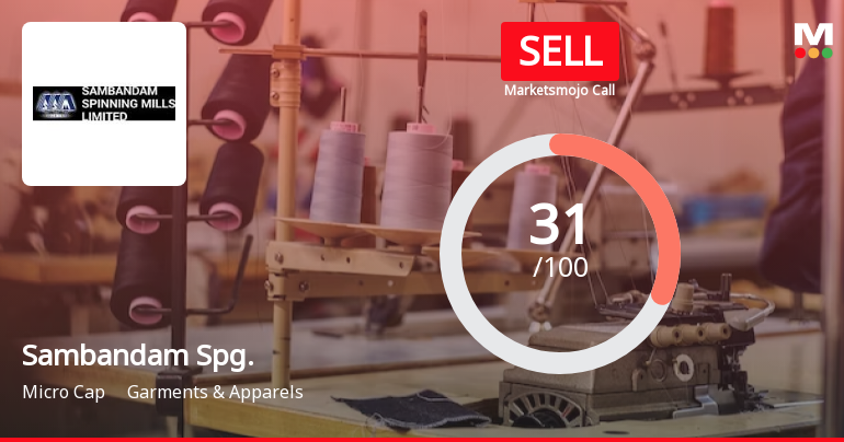 Sambandam Spinning Mills Ltd is Rated Sell