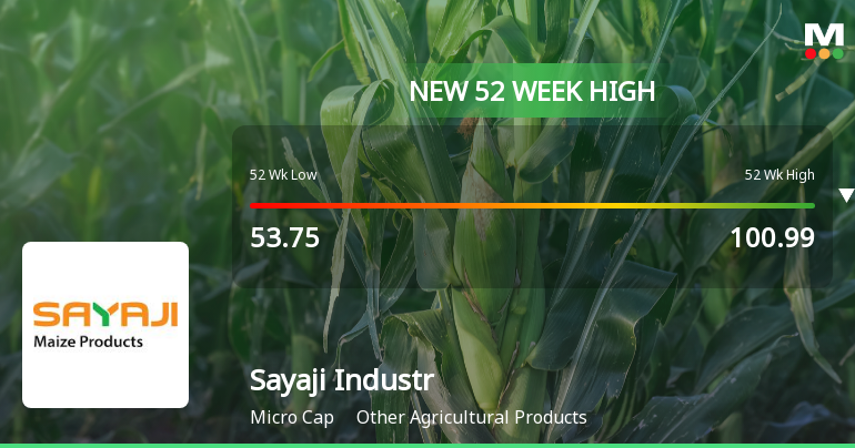 Broad-Based Technical Strength Lifts Sayaji Industries Ltd to 52-Week High of Rs 105