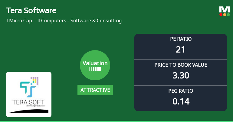 Tera Software Ltd Valuation Improves as Price Attractiveness Shifts Amid Market Rally