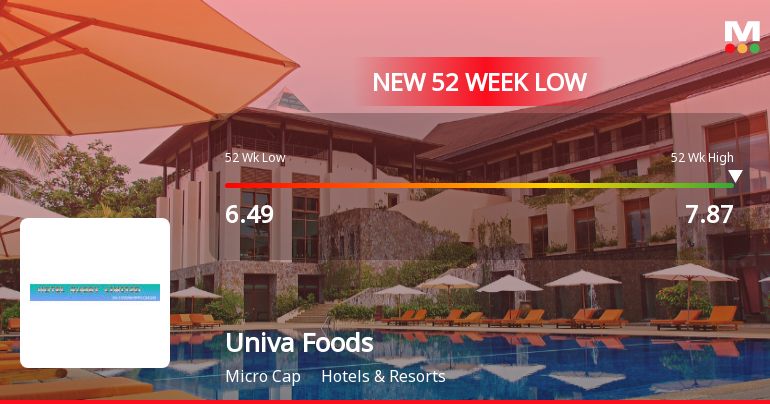 Markets Rally, But Univa Foods Ltd Sinks to 52-Week Low in Stock-Specific Sell-Off